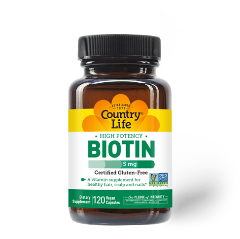 High Potency Biotin 5 mg (Country Life) Front