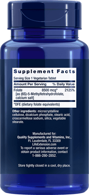 High Potency Optimized Folate (Life Extension) Back