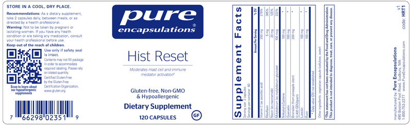 Hist Reset (Pure Encapsulations) label