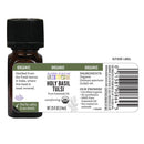 holy basil tulsi essential oil aura cacia label