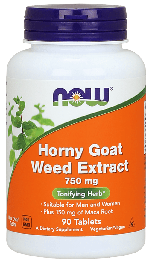 Horny Goat Weed Extract 750 mg (NOW) Front