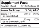 d3 k2 complex humann supplement facts