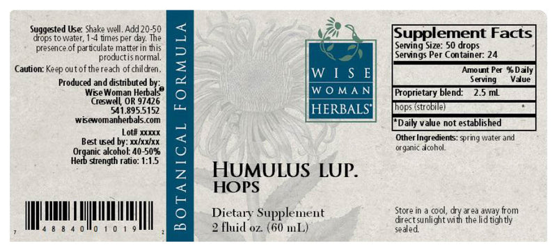 Humulus hops Wise Woman Herbals products