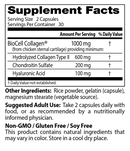 Hyaluronic Acid Chondroitin Sulfate (Doctors Best) Supplement Facts