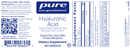 hyaluronic acid pure encapsulations label