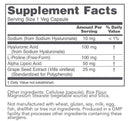 hyaluronic acid 100 mg (protocol for life balance) supplement facts