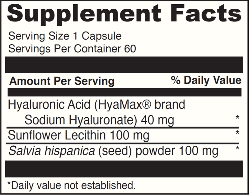 Hyaluronic Acid (DaVinci Labs) Supplement Facts