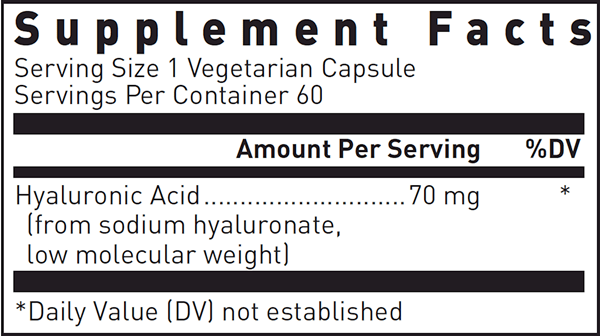 Hyaluronic Acid Douglas Labs supplement facts