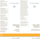 hydrating mask dr. hauschka skincare label