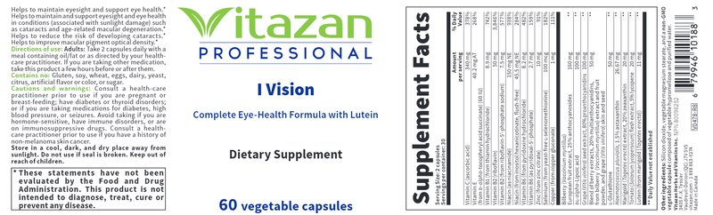 I Vision (Vitazan Pro) Label
