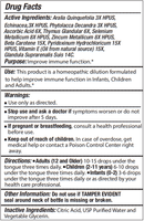 Immugen Progena Drug Facts