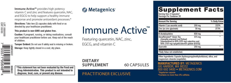 Immune Active (Metagenics) Label