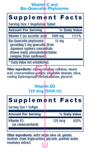immune packs with vitamin c & d zinc and probiotic (life extension) supplement facts