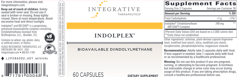 Indolplex (Integrative Therapeutics) Label