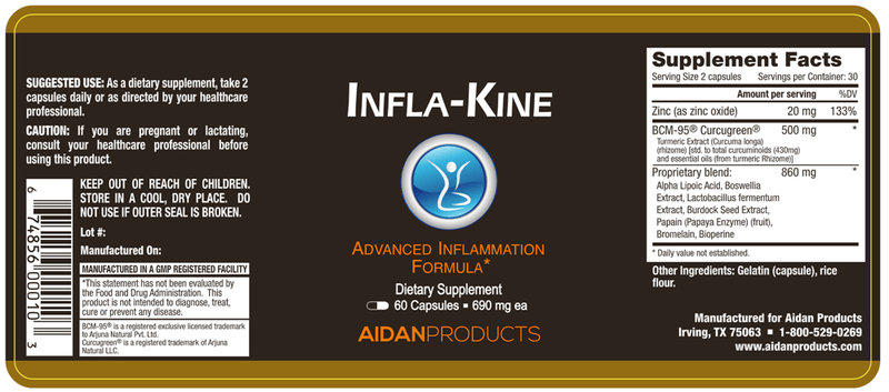 Infla-Kine (Aidan Products) Label