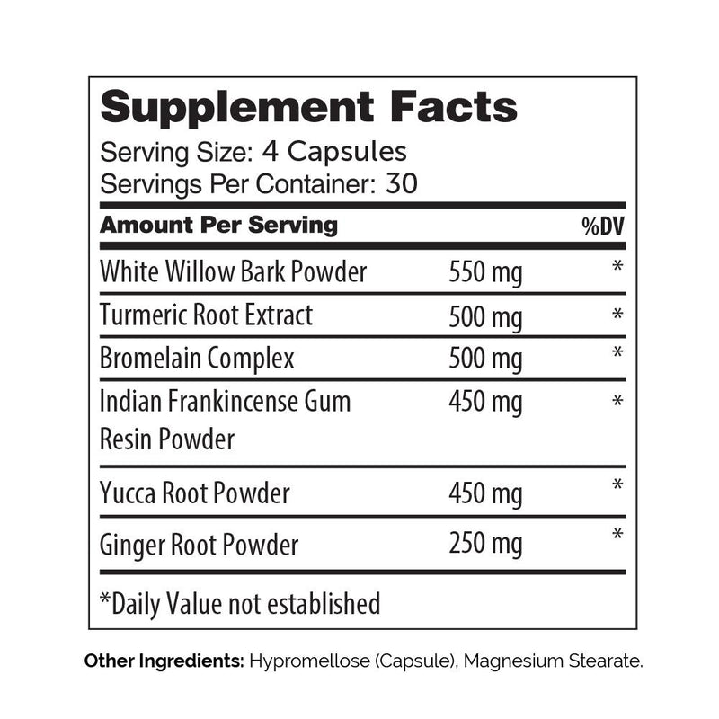 Inflame-X (Advanced Nutrition by Zahler) Supplement Facts