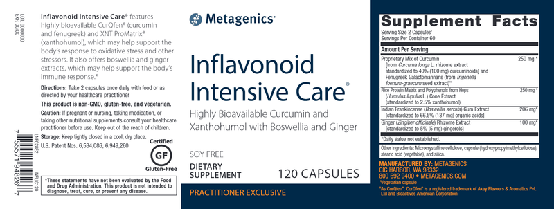 Inflavonoid Intensive Care (Metagenics) Label