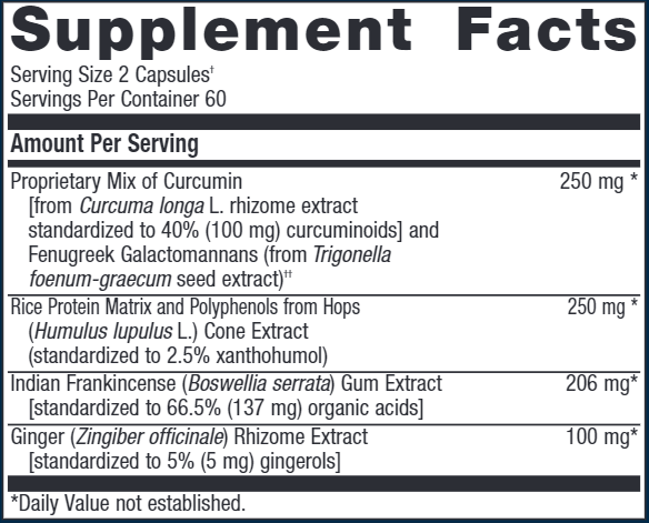 Inflavonoid Intensive Care (Metagenics) Supplement Facts