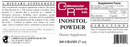 inositol powder (ecological formulas) label
