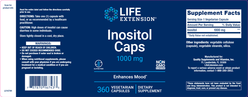 Inositol Caps (Life Extension) Label