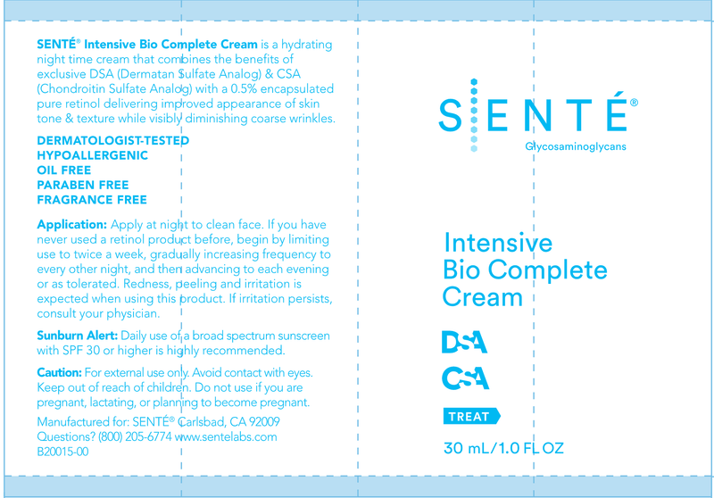 Intensive Bio Complete Cream Sente Label