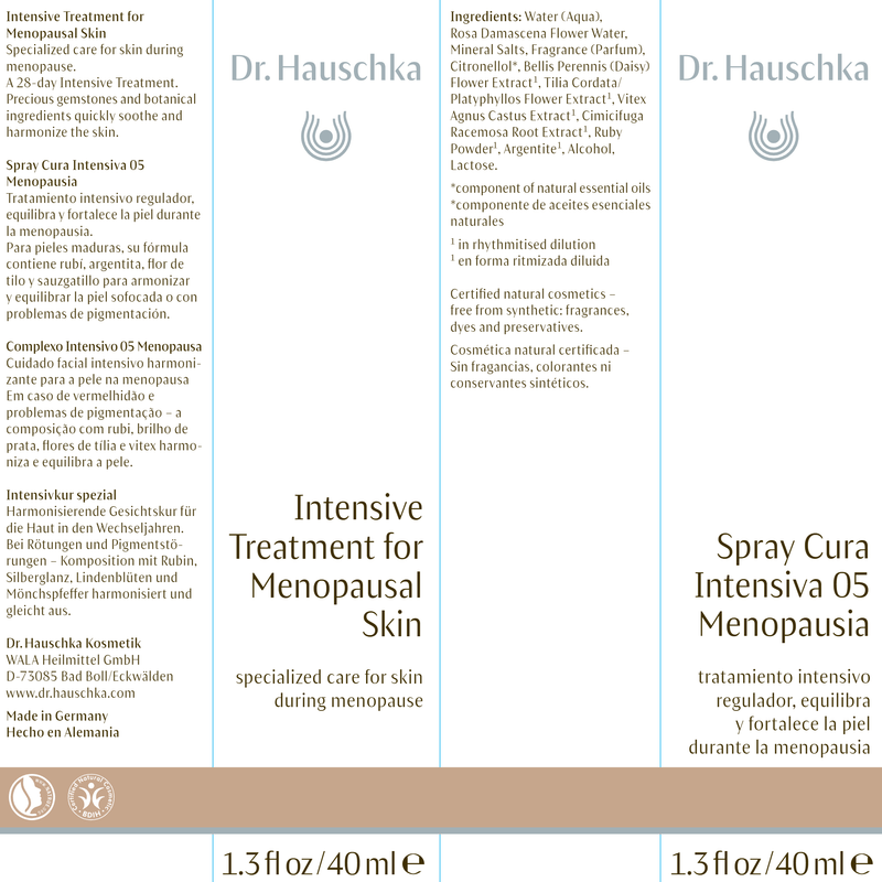 Intensive Treat Menopausal (Dr. Hauschka Skincare) Label