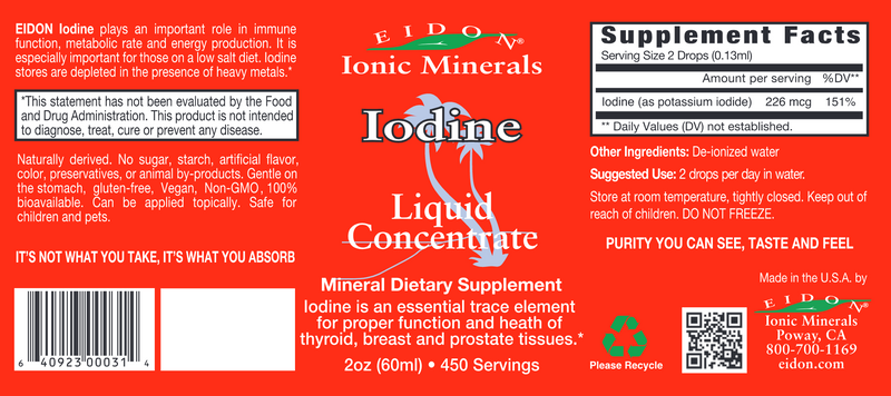 Iodine Liquid (Eidon) Label