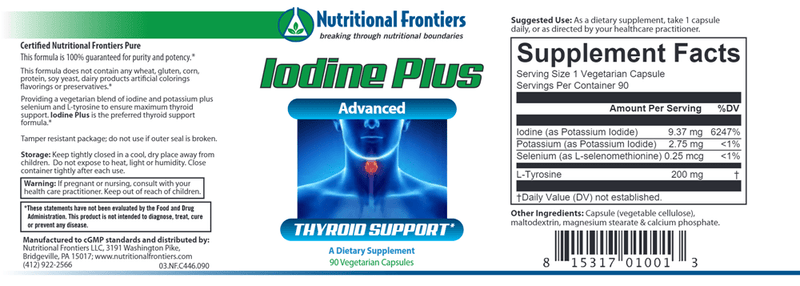 Iodine Plus (Nutritional Frontiers) Label