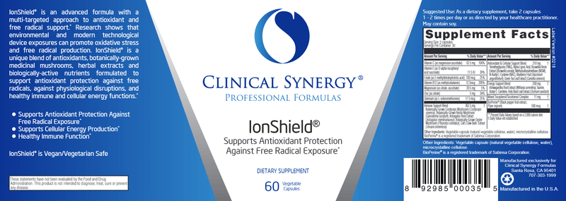 IonShield (Clinical Synergy) Label