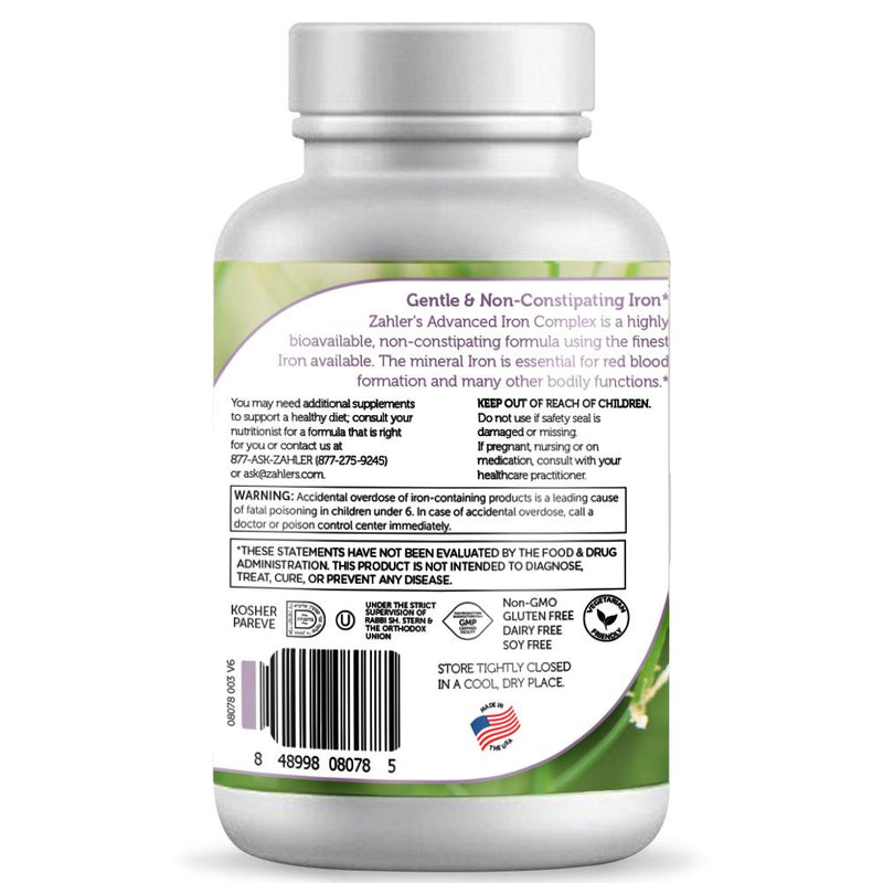 Iron Complex (Advanced Nutrition by Zahler) Side 1