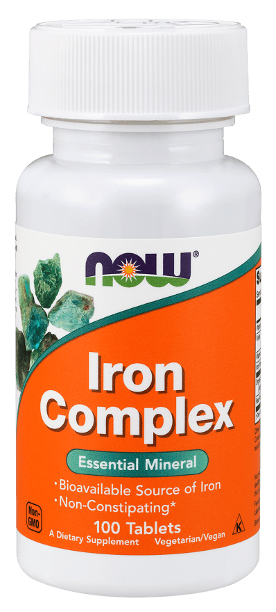 Iron Complex Tablets (NOW) Front