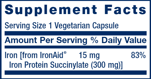 Iron Protein Plus (Life Extension) Supplement Facts
