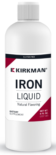 Iron Liquid 8 fl oz (Kirkman Labs) Front