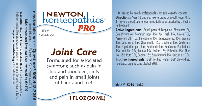 Joint Care (Newton Pro) Label