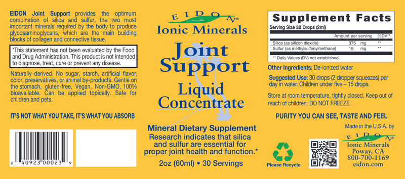 Joint Support Liquid (Eidon) Label