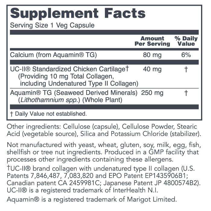 Joint-UC Type II Collagen 40 mg (Protocol for Life Balance) Supplement Facts