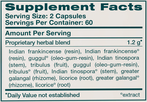 JointCare Himalaya Wellness supplement facts