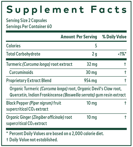 Joint Relief: NF-kB Formula (Gaia Herbs Professional Solutions) supplement facts