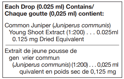 Juniperus communis 125 ml (UNDA) ingredients