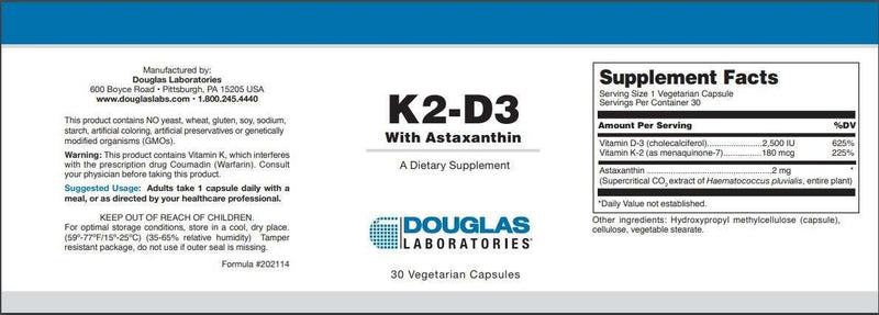 K2-D3 (Douglas Labs) Label