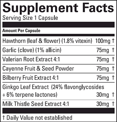Kardovite Capsules (Kardovite) Supplement Facts