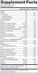 ketogenic collagen (metagenics) supplement facts