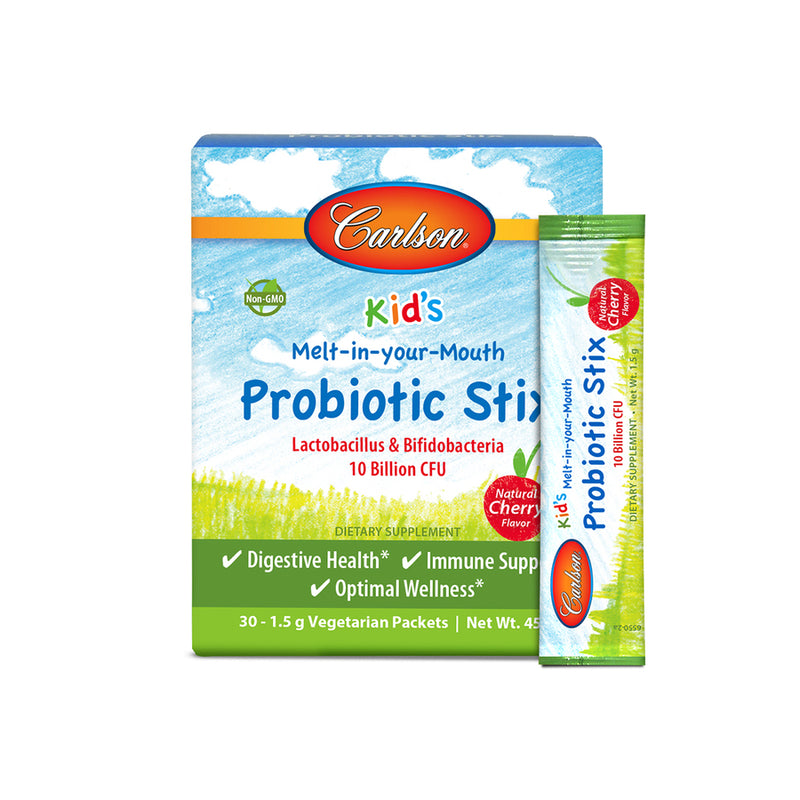 Kid's Probiotic 30 Stix (Carlson Labs) Front
