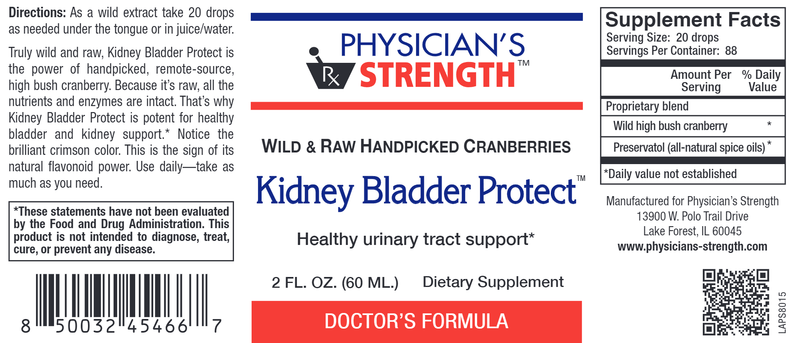 Kidney-Bladder Protect (Physicians Strength) Label