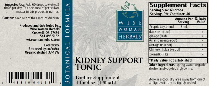 Kidney Support Tonic 4oz Wise Woman Herbals products
