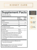 Kidney Care supplement facts 