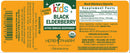 kid's black elderberry alcohol free herb pharm label