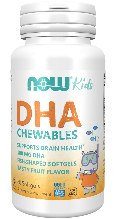Kids Chewable DHA 100 mg (NOW) Front
