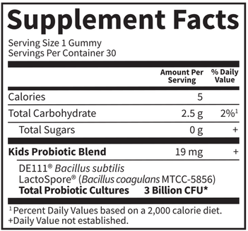 Kids Probiotic 3B Cherry (Garden of Life) Supplement Facts