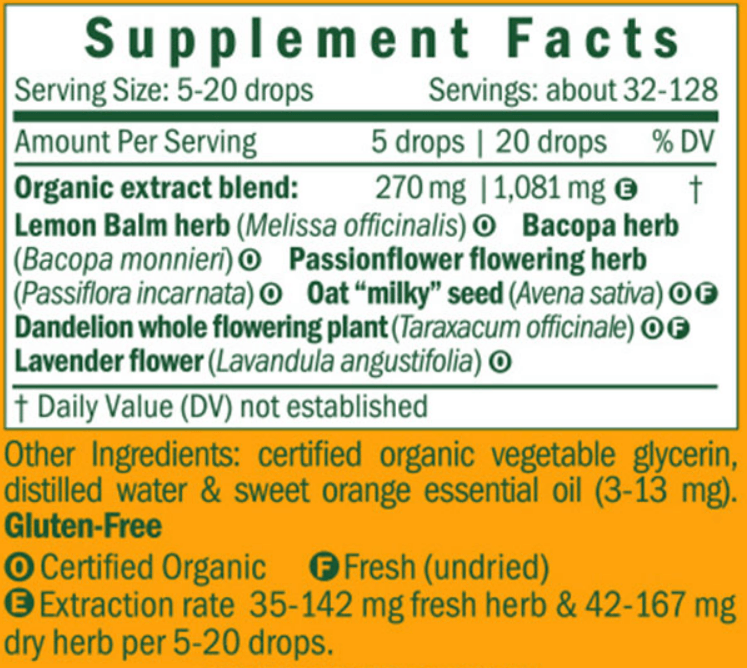 Kids Captain Concentrate supplement facts | Herb Pharm